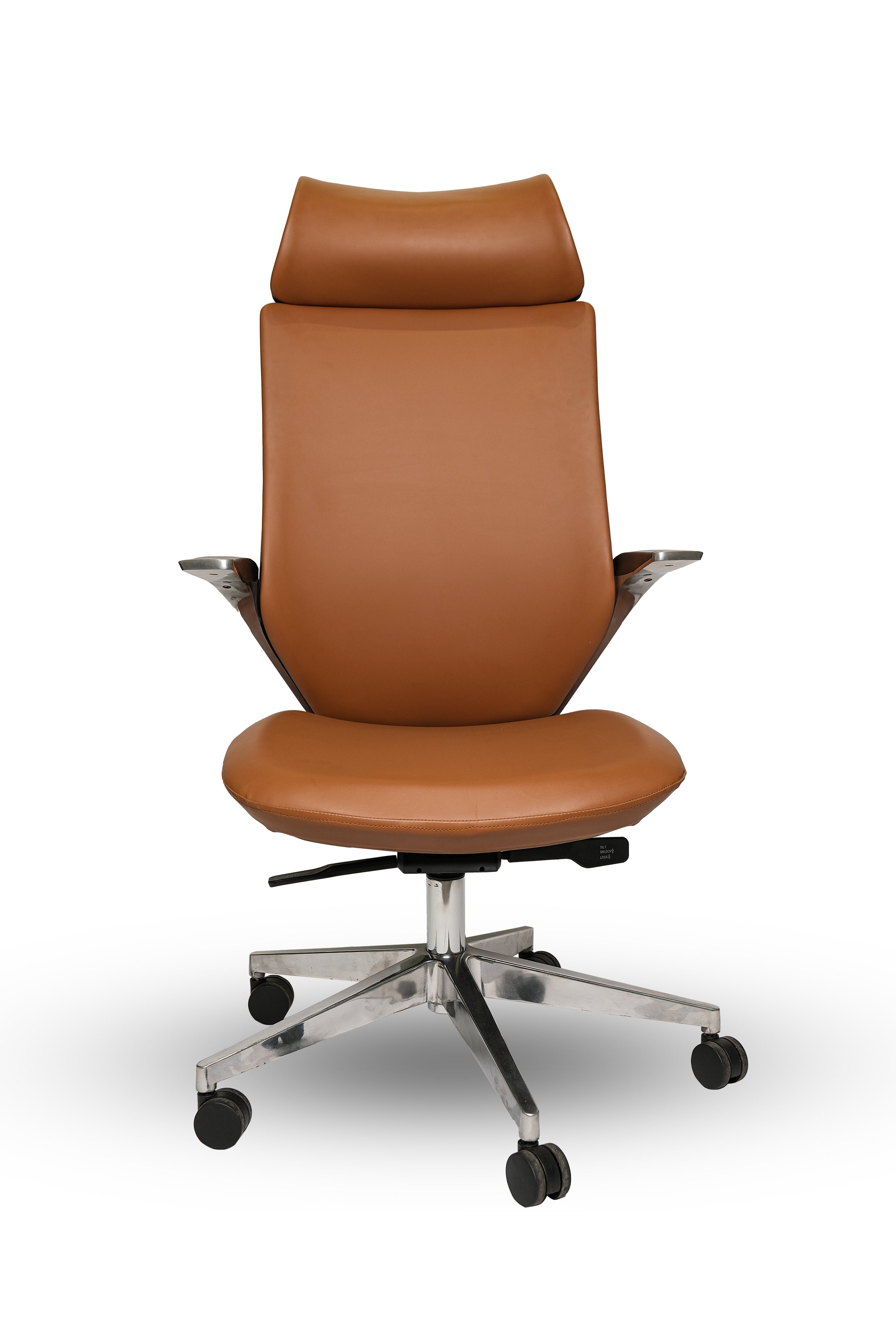 leatherette office chair high back