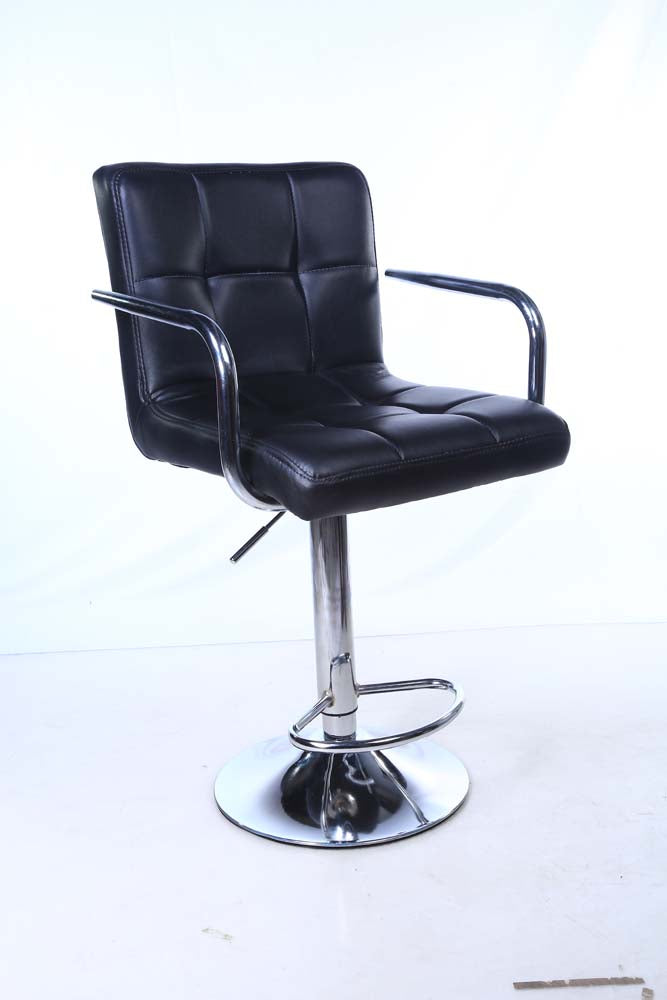 Upholstered Bar Stool with Backrest