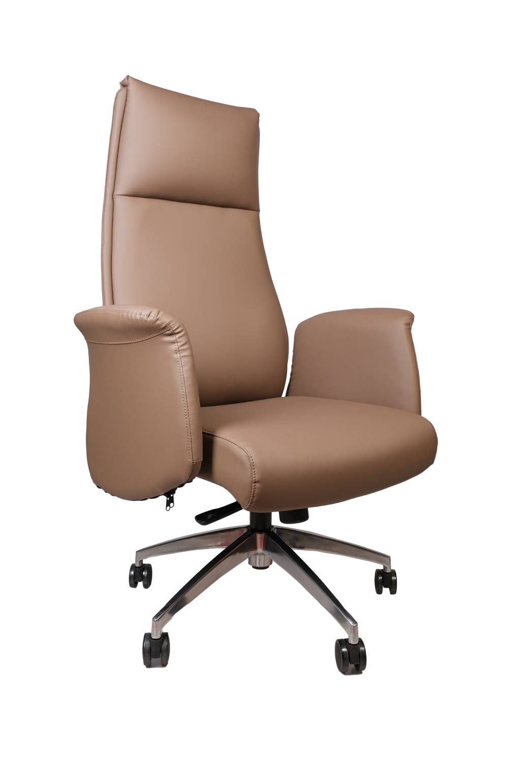 brown leather office chair
