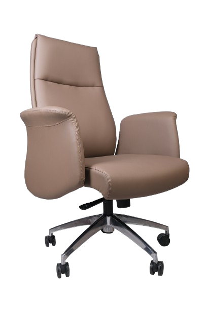 brown leather office chair